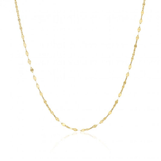 10K Solid Gold Fancy Buckle Chain Necklace