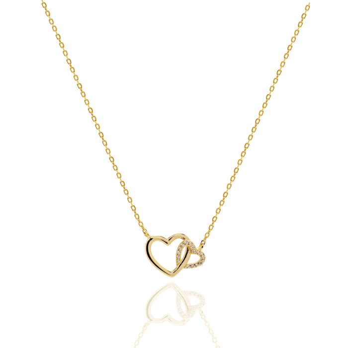 Gold Vermeil Interlocking Hearts Necklace