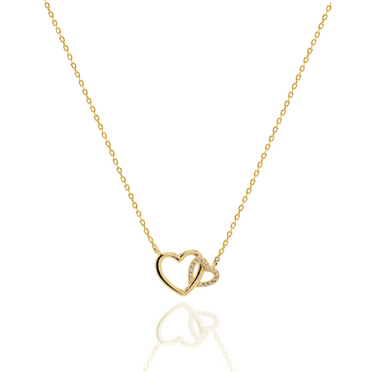 Gold Vermeil Interlocking Hearts Necklace