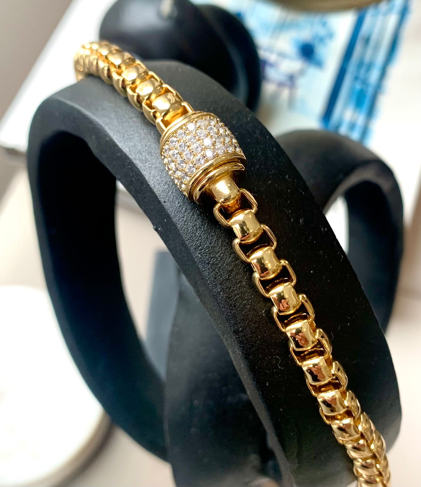 Gold CZ Centre Bracelet