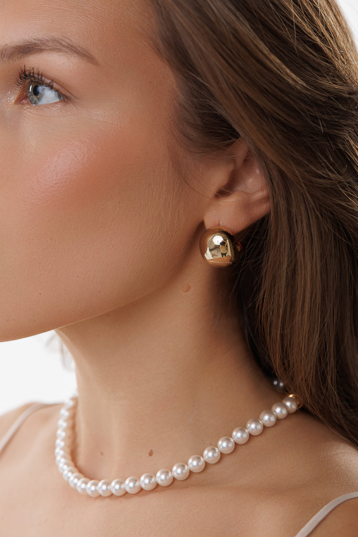 Gold Bold Drop Earrings