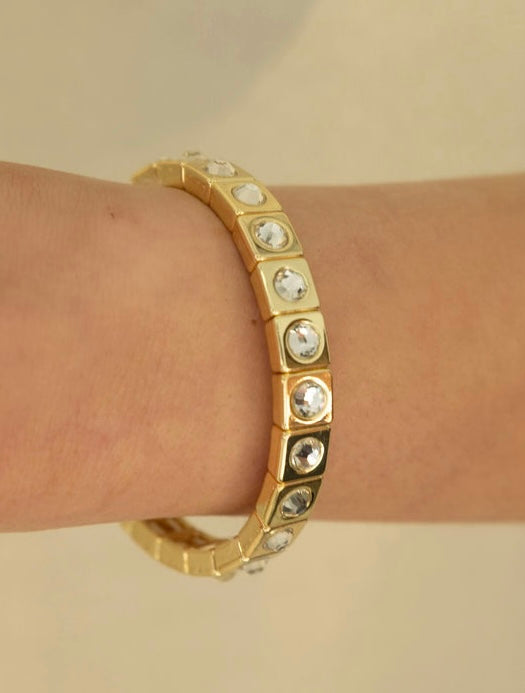 CZ Gold Stretch Bracelet