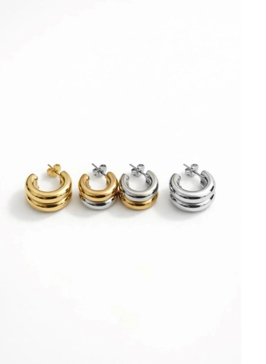Duet Huggie Hoops