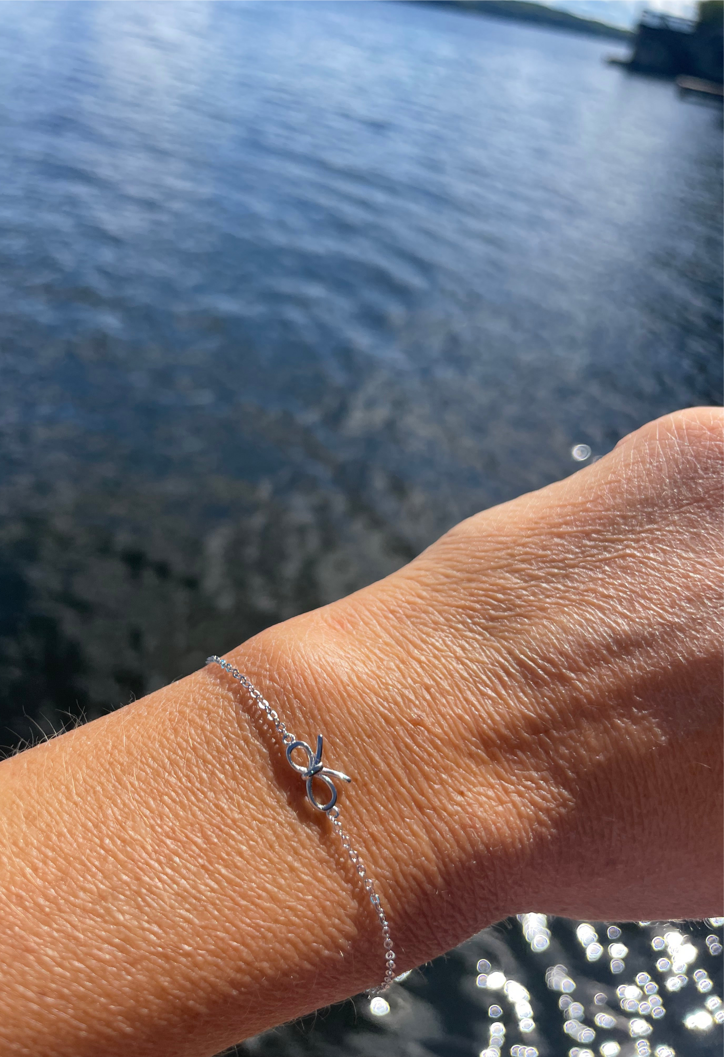 Sterling Silver Ribbon Bow Bracelet