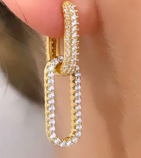 Gold Vermeil Convertible Link Huggies