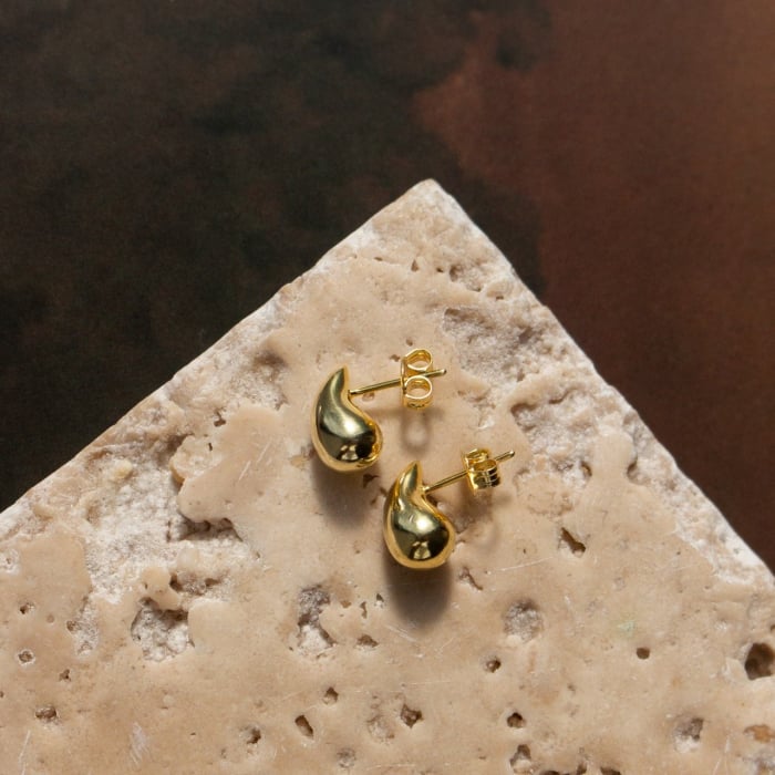 Gold Vermeil Mini Teardrop Earrings