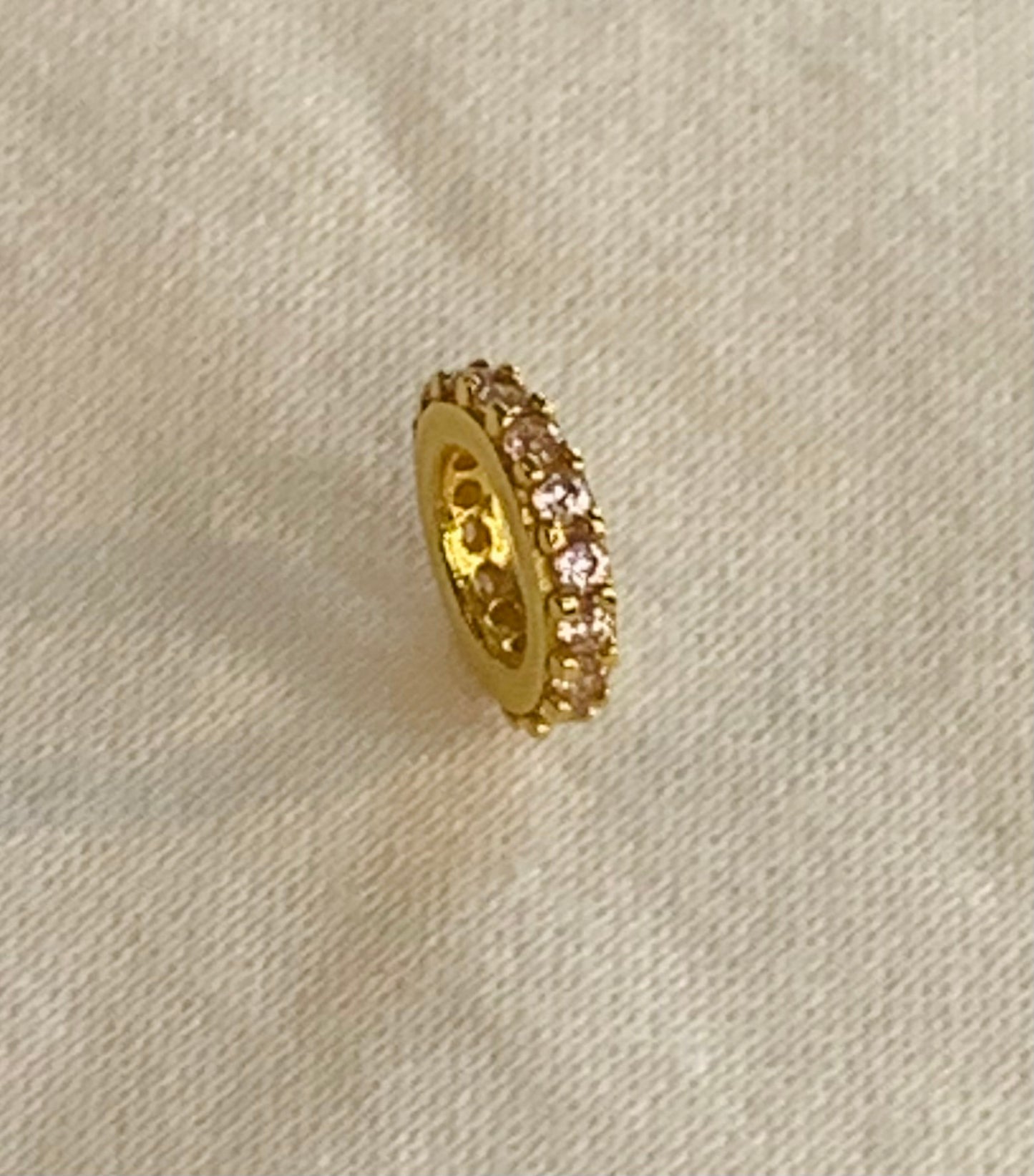 18K Gold Vermeil Baguette Spacer Charm