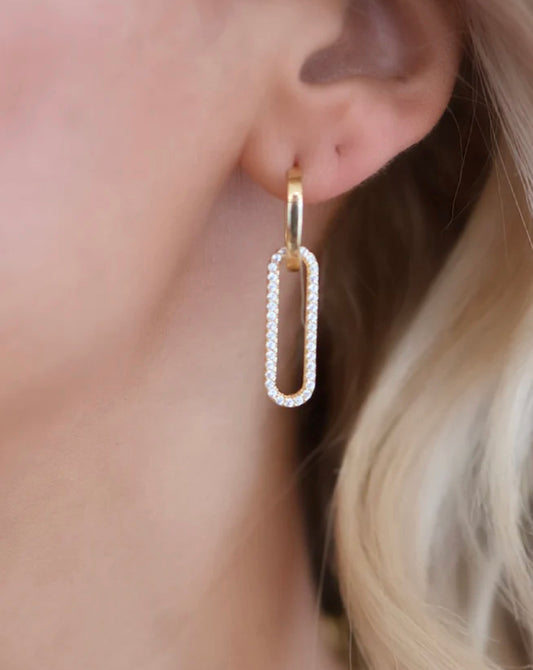 Gold Vermeil Long Link Convertible Huggies