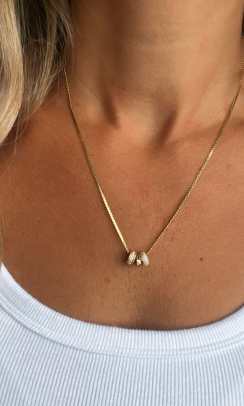 18K Gold Vermeil Solitaire Spacer Charm