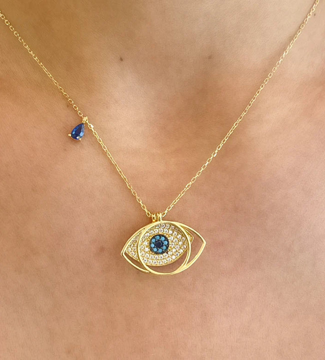 Gold Vermeil Guarded Eye Necklace