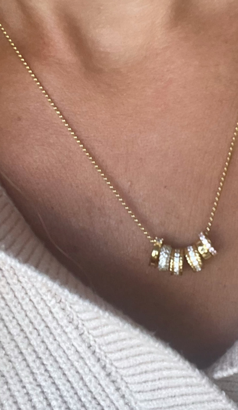 18K Gold Vermeil Solitaire Spacer Charm