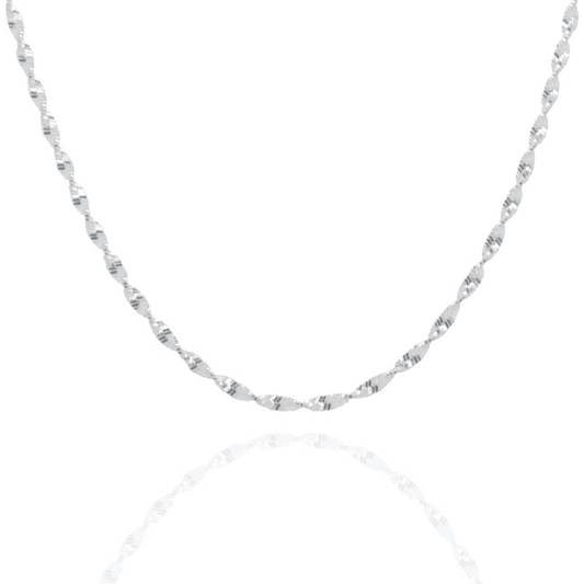 Sterling Silver Twisted Chain Choker