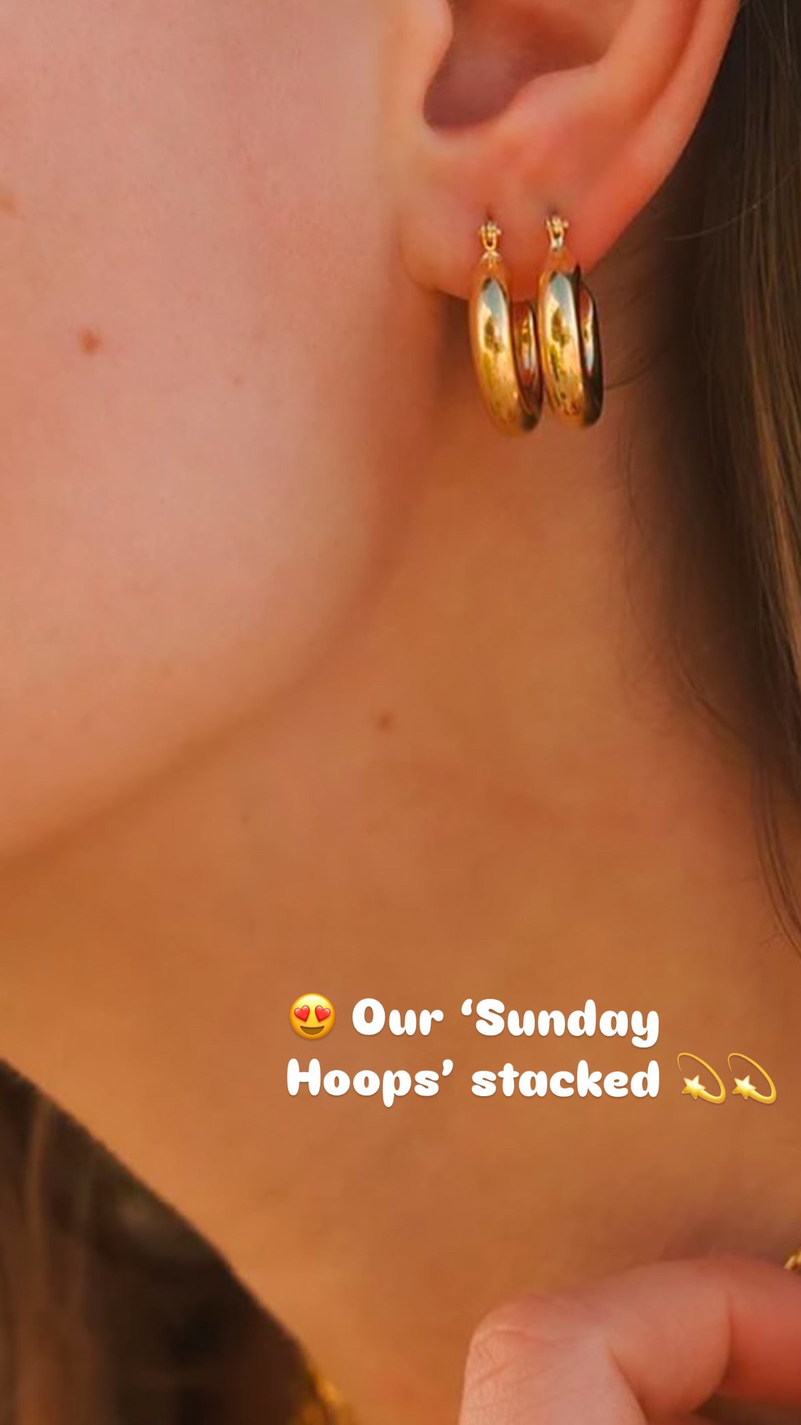 Gold Vermeil Sunday Hoops