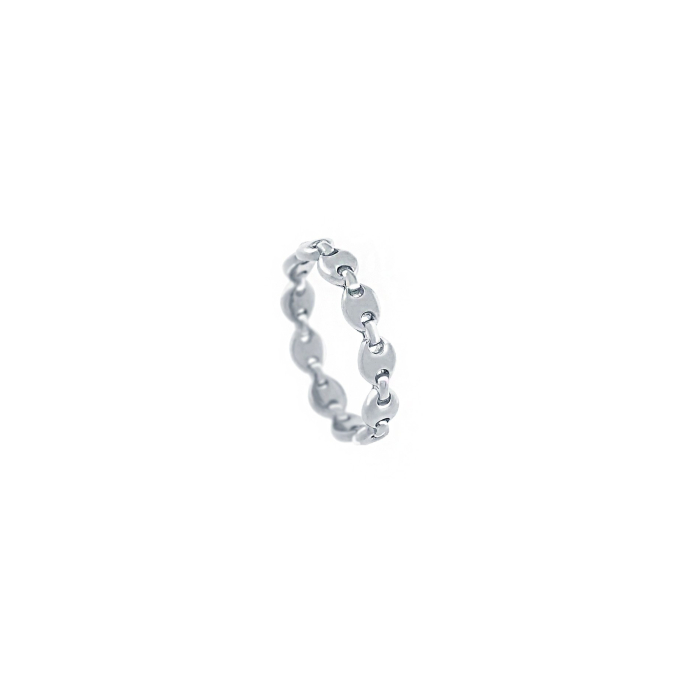 Sterling Silver 'Milano' Mini Puffed Link Ring