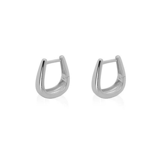 Sterling Silver Tapered "U" Shaped Huggies