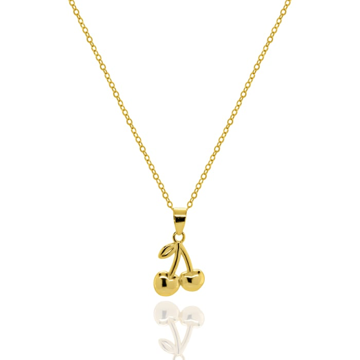 Gold Vermeil Cherries Necklace