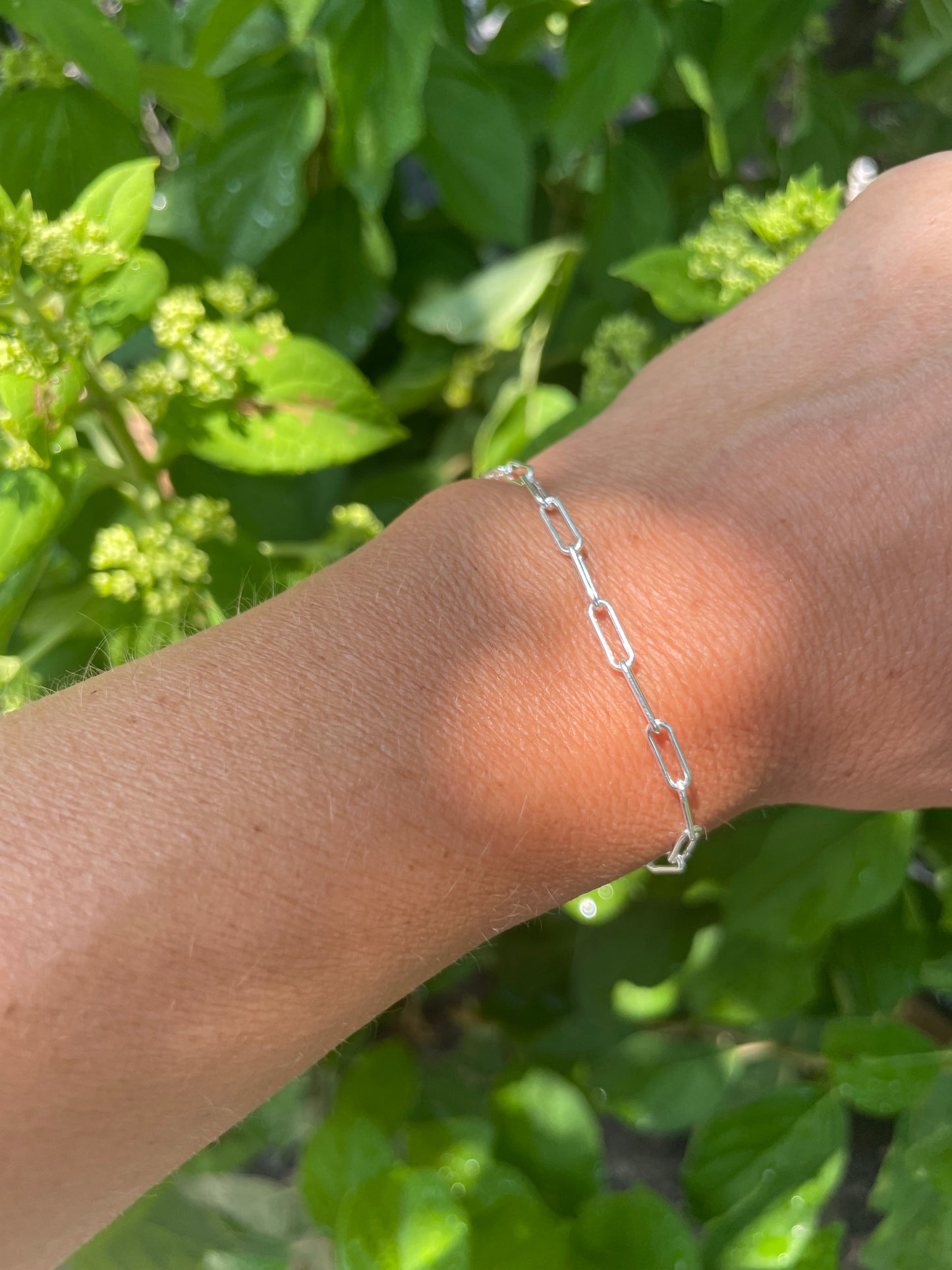 Sterling Silver 3mm Paperclip Bracelet