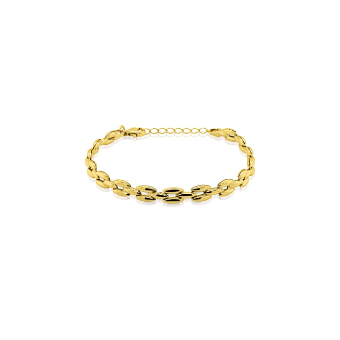 10K Solid Gold Dome Link Bracelet