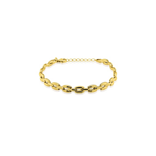 10K Solid Gold Dome Link Bracelet