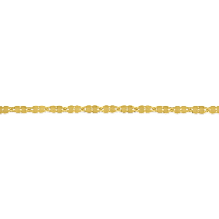 10K Solid Gold Flake Buckle Chain Bracelet