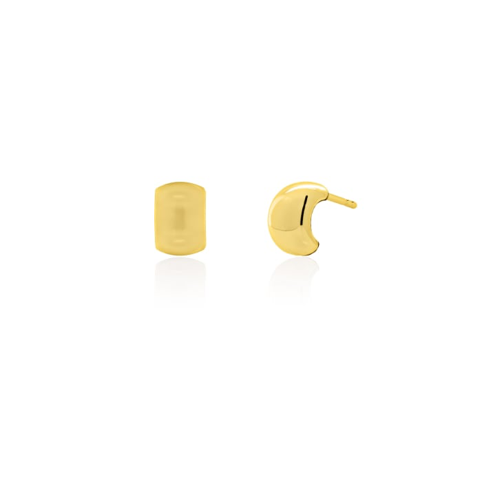 Gold Vermeil Chuky Dome Stud Earrings