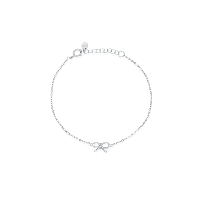 Sterling Silver Ribbon Bow Bracelet