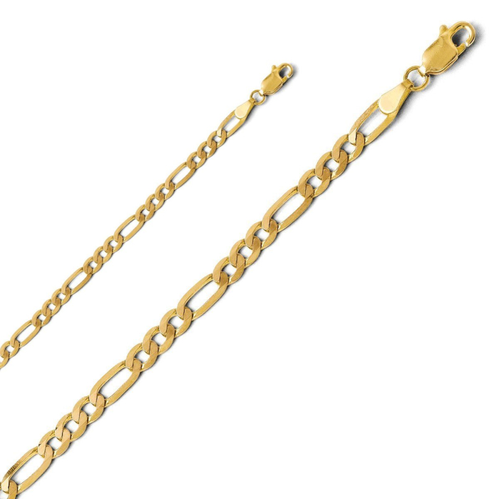 Gold Vermeil Figaro Chain 4mm