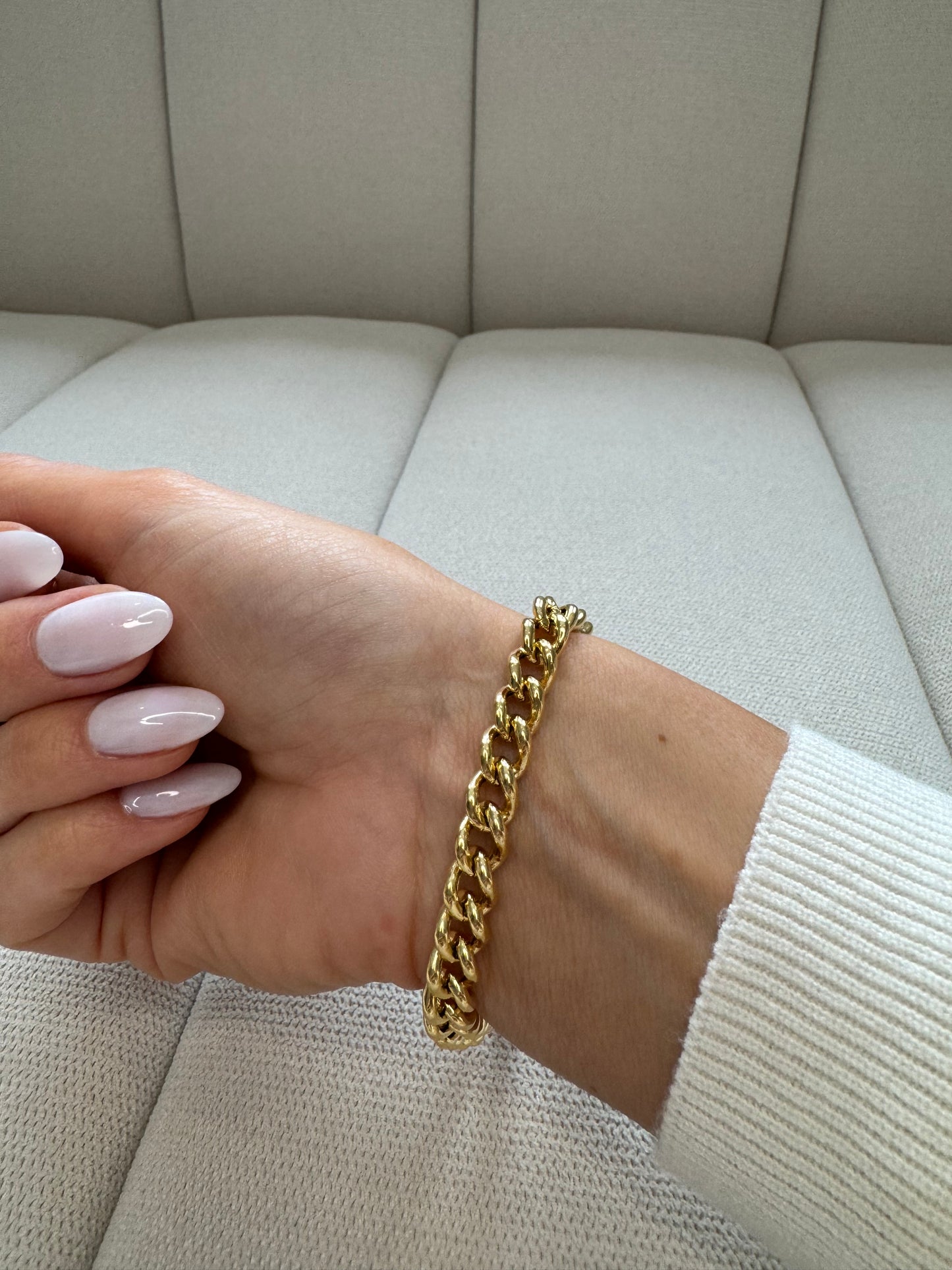 Gold Filled Curb Chain Bracelet