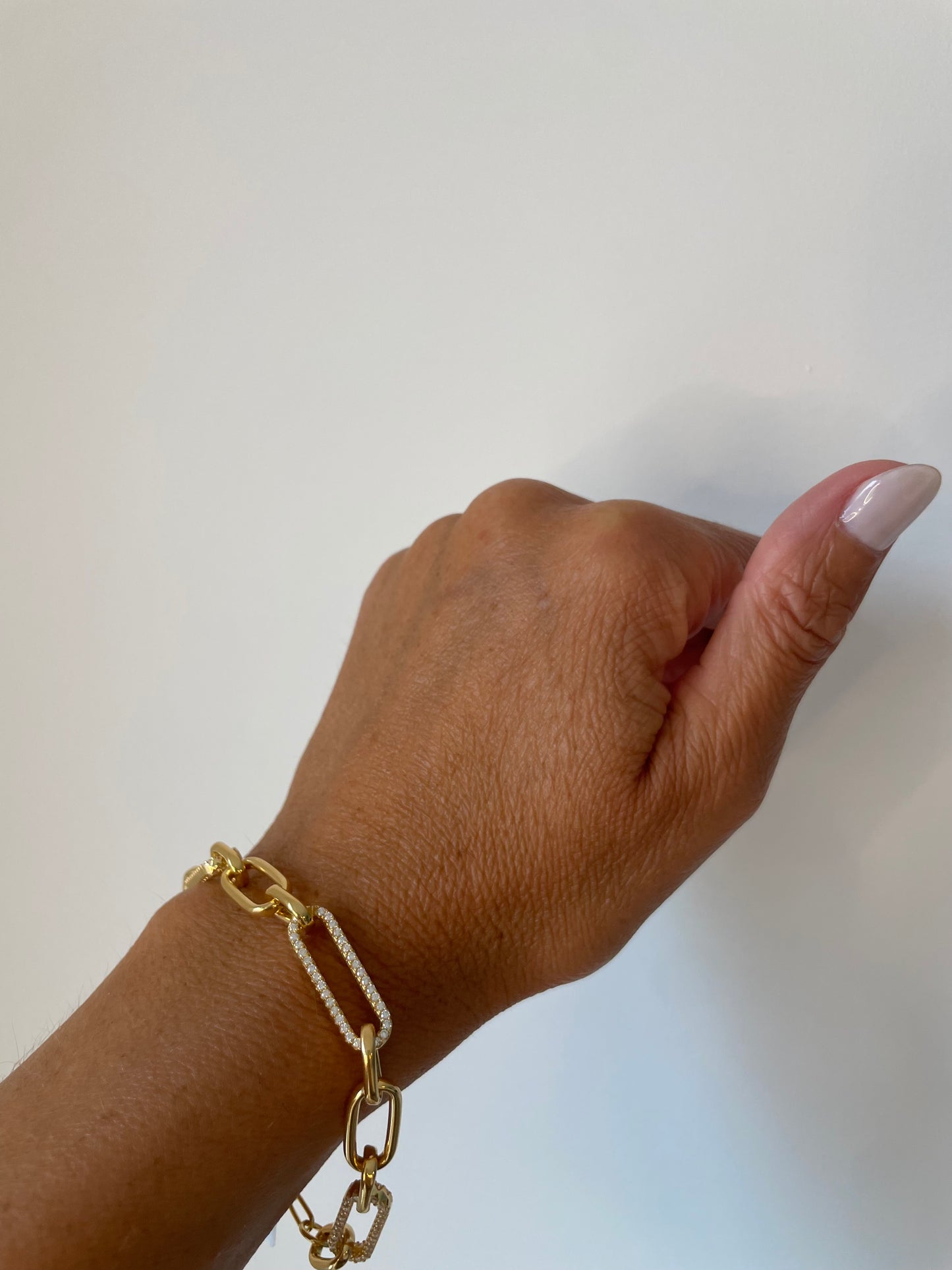 Gold Vermeil 'Chiara' Paperclip Chain Bracelet