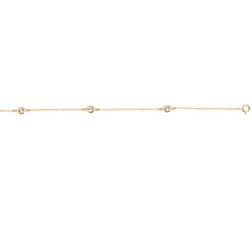 Gold Vermeil CZ By The Yard Chain