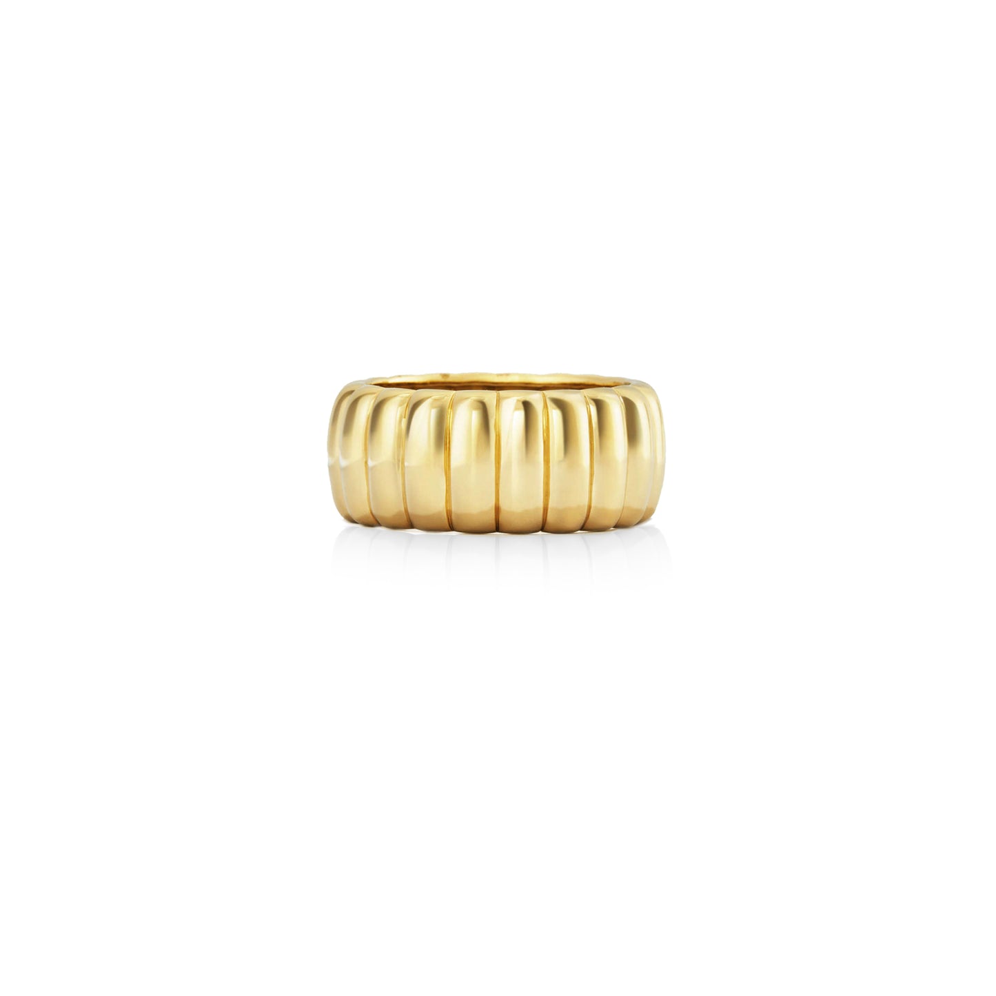 Gold Vermeil Chunky Scalloped Band Ring