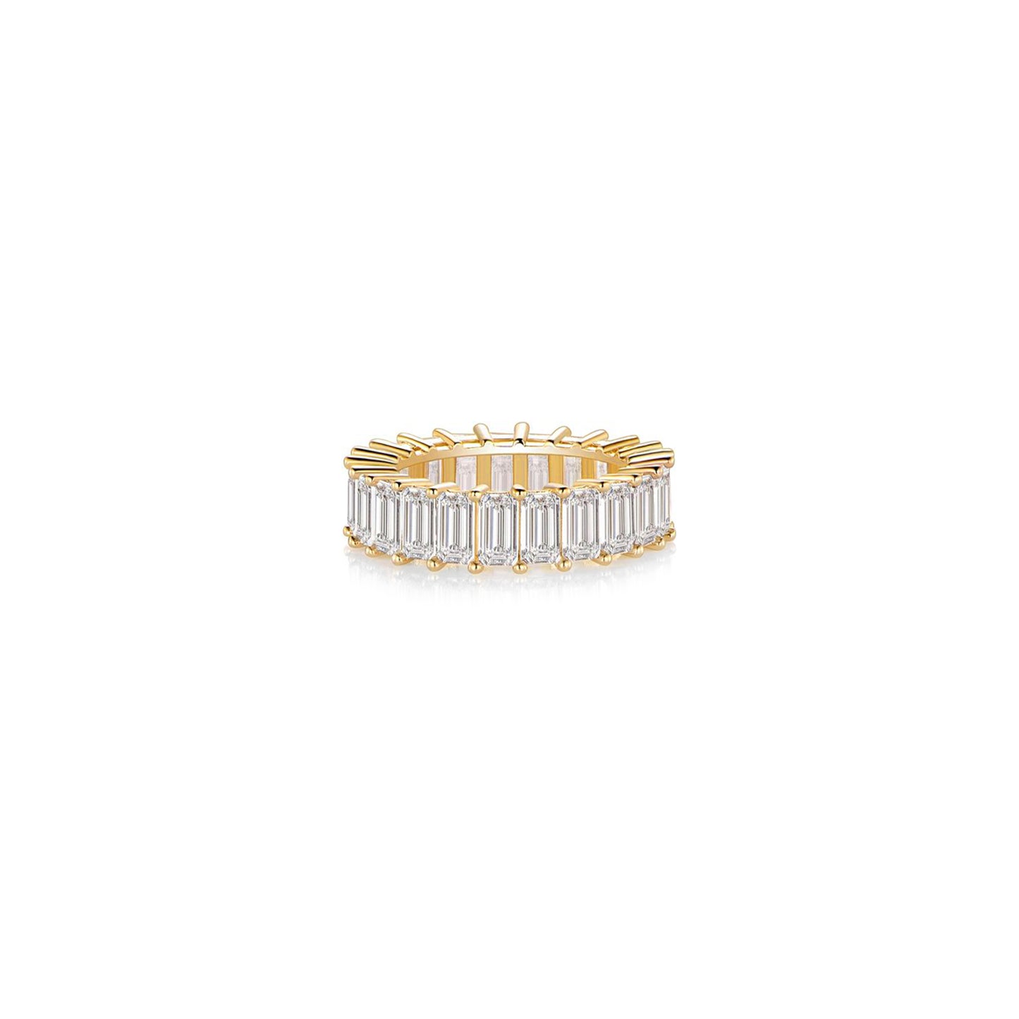 Gold Vermeil Emerald Cut CZ 'Universe' Band