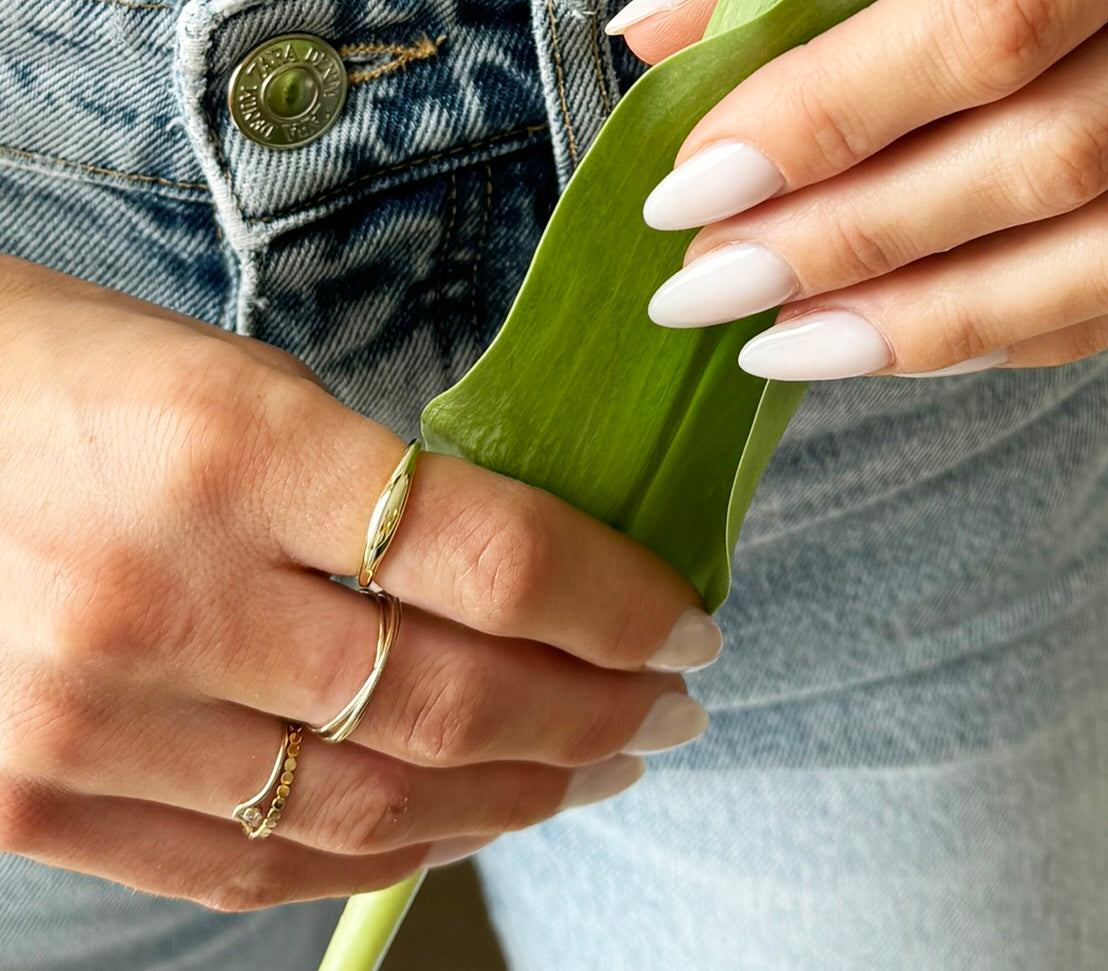 Gold Vermeil Slim Dome Ring