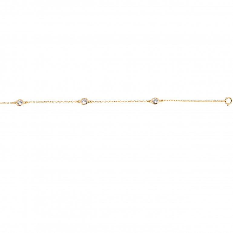 Gold Vermeil CZ By The Yard Bracelet
