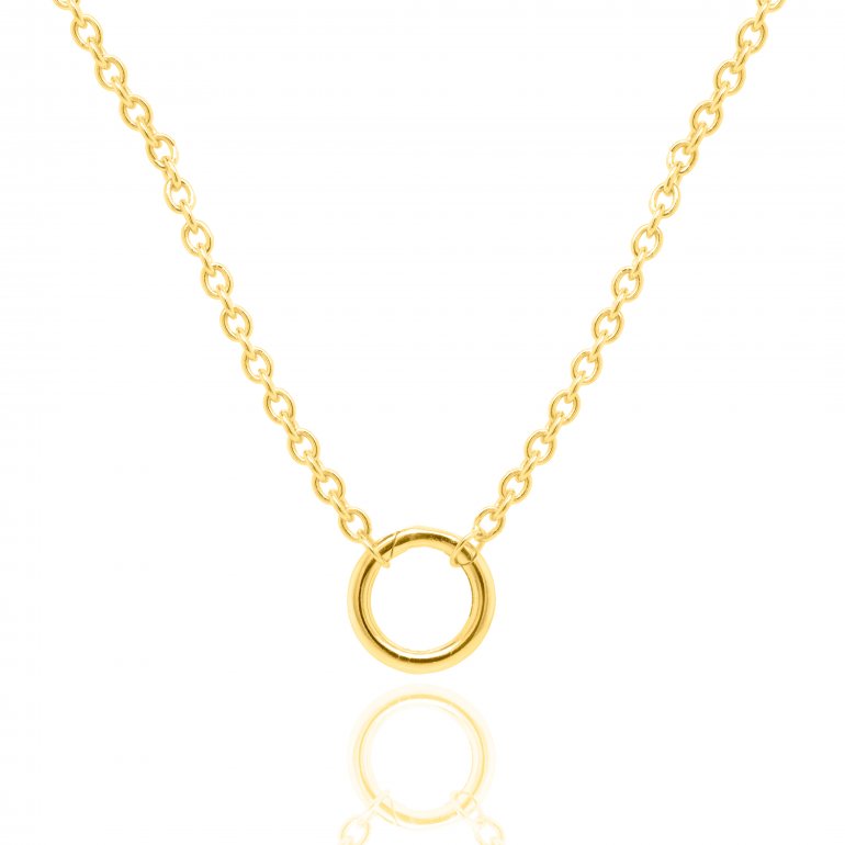 Gold Vermeil Rolo Round Enhancer Necklace