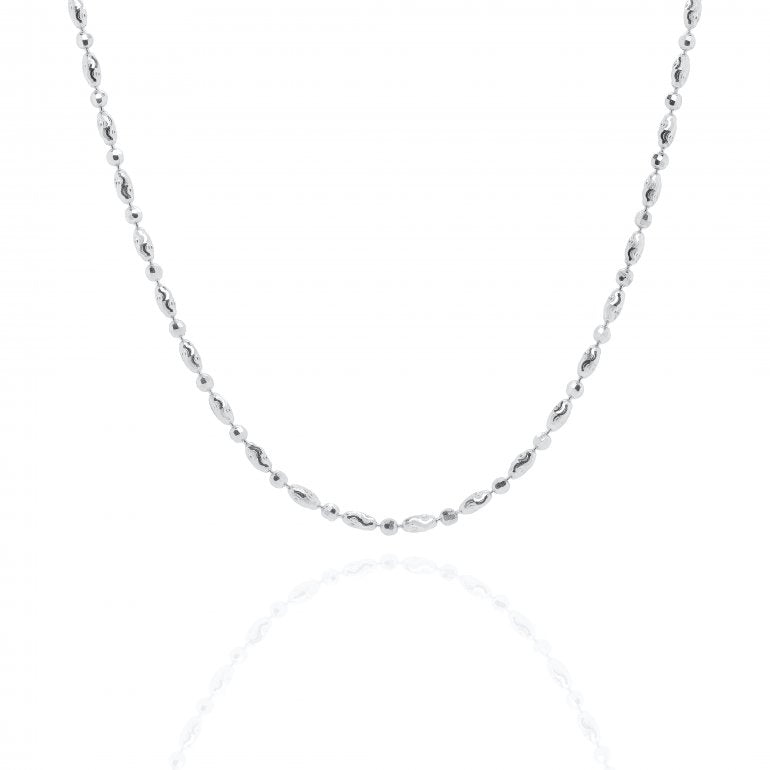 Sterling Silver 2MM Oval and Bead Chain