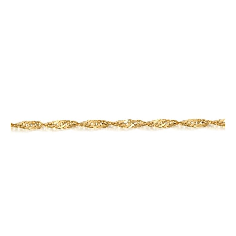 10K Solid Gold Singapore Chain Necklace