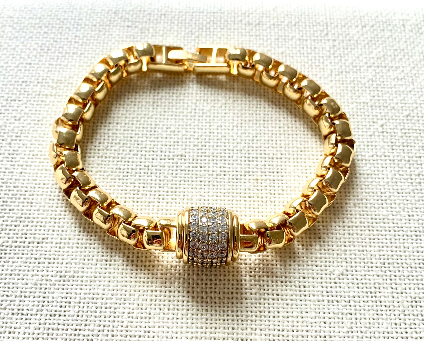 Gold CZ Centre Bracelet
