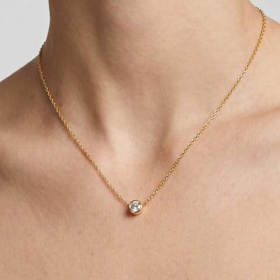BEZEL SOLITAIRE NECKLACE