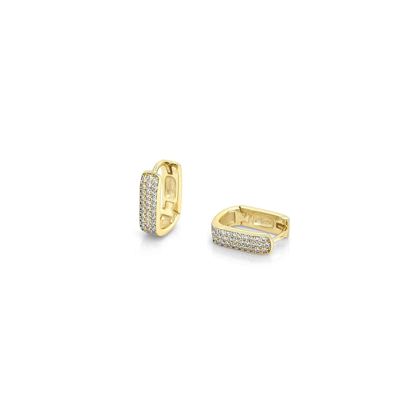 SQUARE CZ PAVE HUGGIES