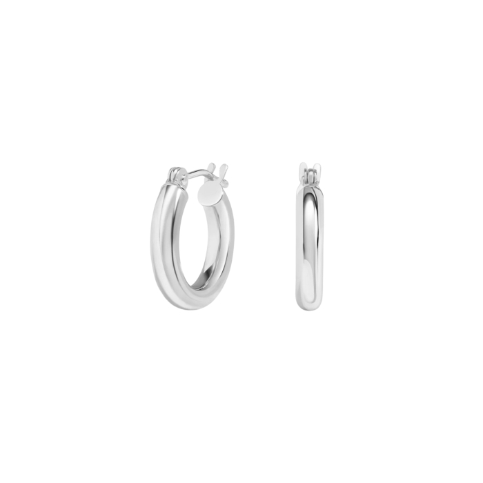 Sterling Silver Wide Tube Hoop 20mm