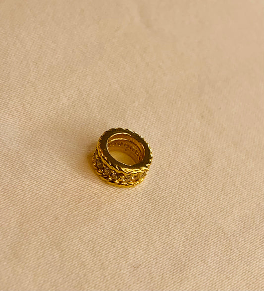 18K Gold Vermeil Halo Spacer Charm