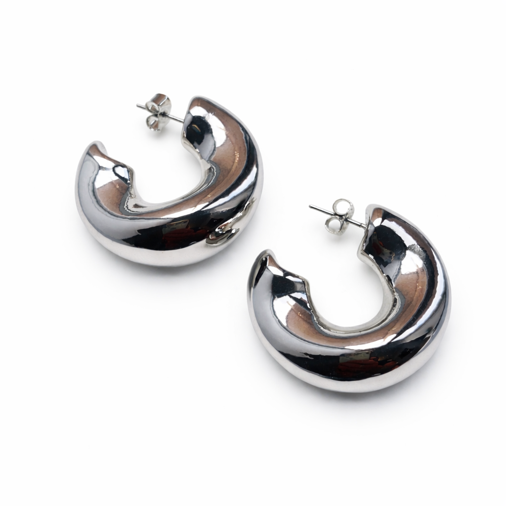 Silver Orla Hoops