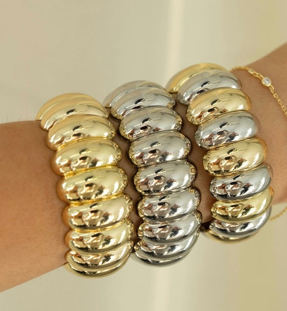 Silver Statement Stretch Bracelet