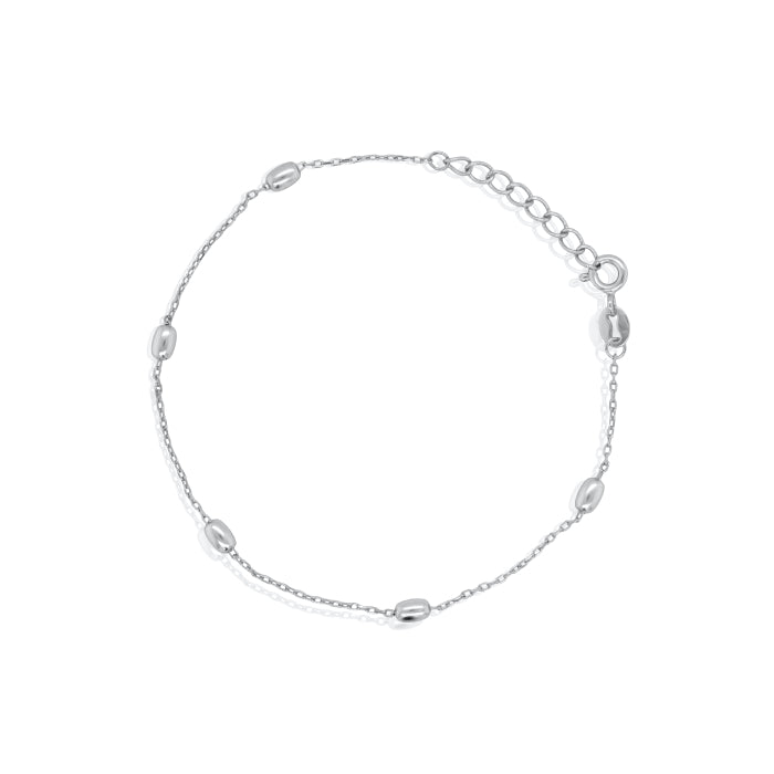 Sterling Silver Rice Bead Bracelet
