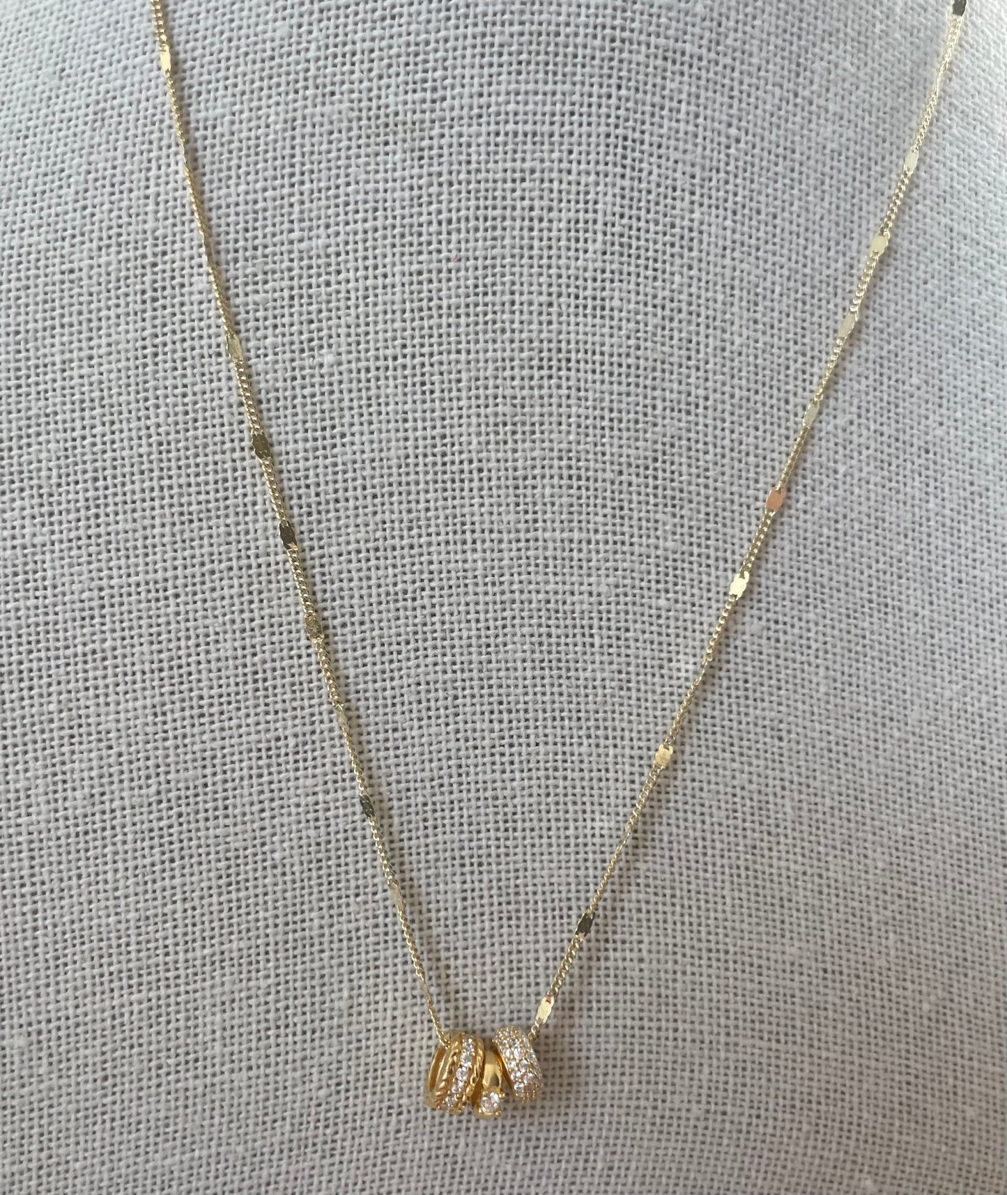 Diamond Spacer Charm Necklace