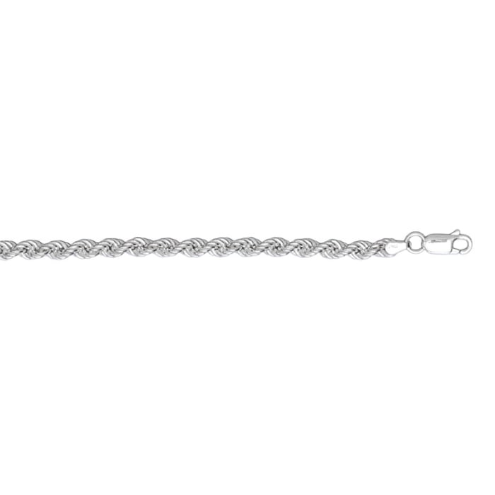 Sterling Silver 4.2mm Hollow Rope Bracelet