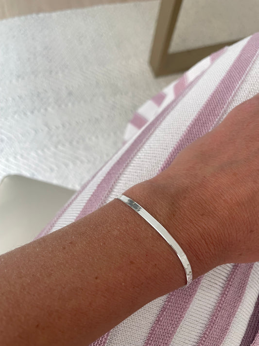 Sterling Silver Herringbone Bracelet