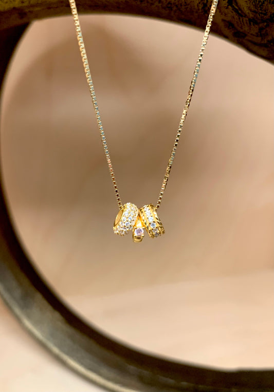 Pink Spacer Charm Necklace
