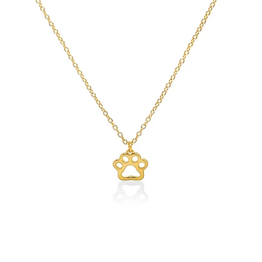 Gold Vermeil Paw Print Necklace